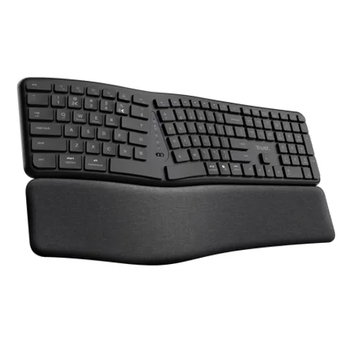Klawiatura membranowa Trust Keyra Ergonomic Czarny