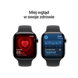 Apple Watch 11 GPS + Cellular 46mm koperta z tytanu (łupek) + pasek sportowy rozmiar M/L (czarny)