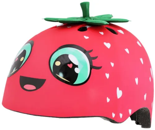 Kask rowerowy RASKULLZ Strawbaby Czerwony dla Dzieci (rozmiar XS)