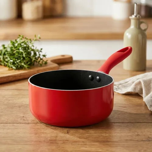 TESCOMA Presto Mini Rem 0,9 l czerwony - rondel aluminiowy