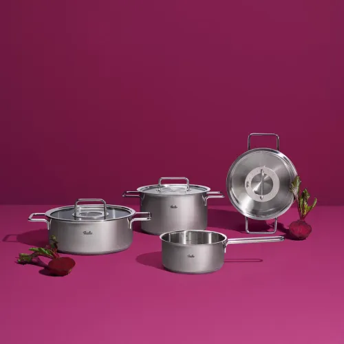 FISSLER Pure Collection 3,6 l - garnek ze stali nierdzewnej ze szklaną pokrywką