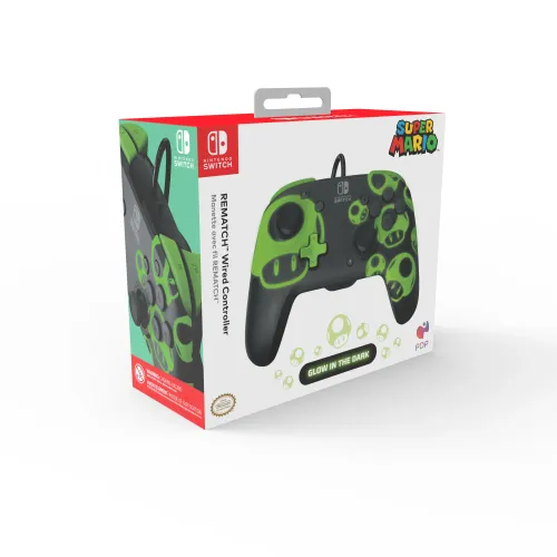 Pad PDP Rematch 1Up Glow in The Dark do Nintendo Switch Przewodowy