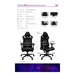 Fotel YUMISU 2055 Magnetic Czarny