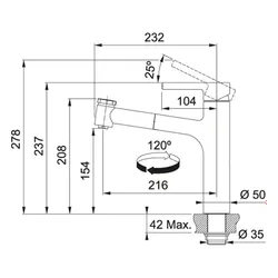 Bateria FRANKE Centro 115.0600.131 Chrom