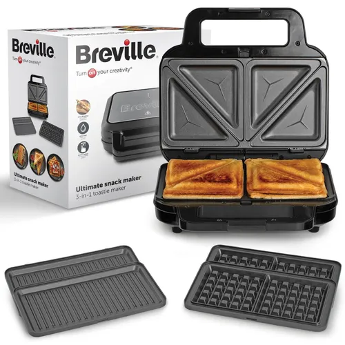 Opiekacz Breville VST098X 3w1 Trójkąty Gofry Panini 900W