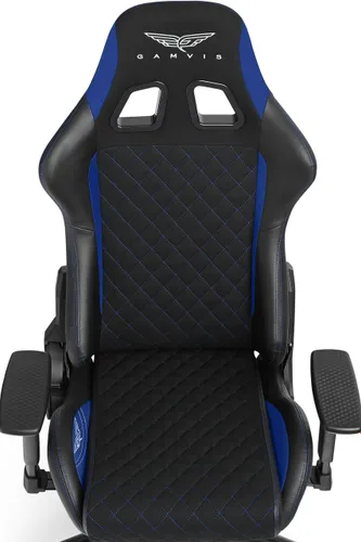 Fotel GAMVIS Phantom Large Czarny (niebieskie elementy)