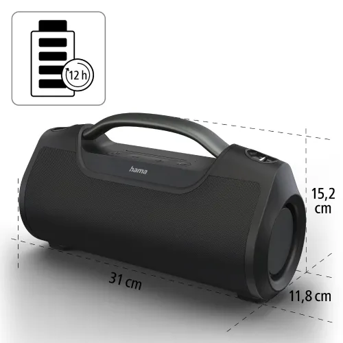 Głośnik Bluetooth Hama SoundBarrel 60W Czarny