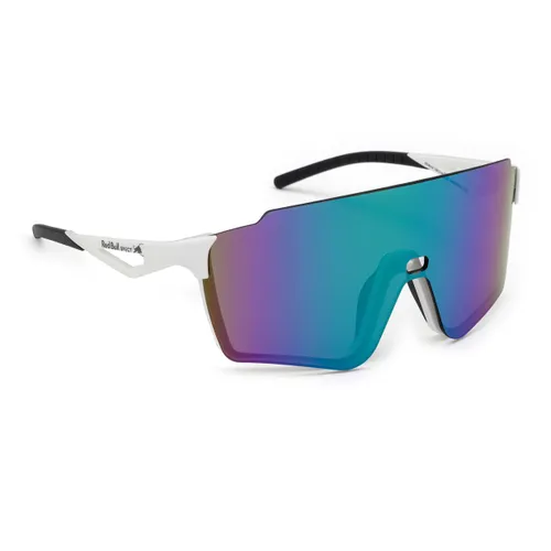 Okulary przeciwsłoneczne Red Bull SPECT Stun shiny white/smoke with purple-green mirror