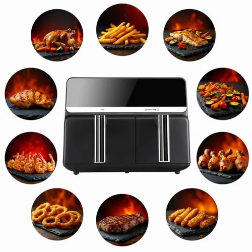 Air Fryer Frytkownica beztłuszczowa ELDOM FR200 Fritela 9l z podwójnym koszem