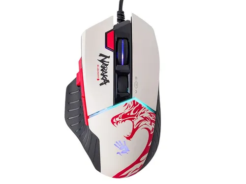 Myszka gamingowa A4Tech Bloody W95Max Naraka przewodowa 12000 dpi optyczna biała