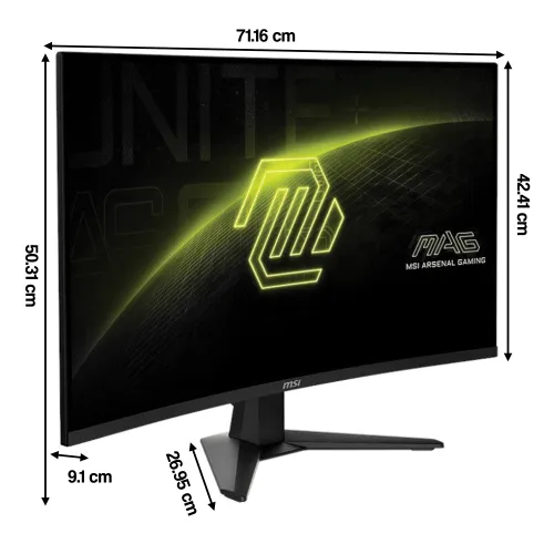 Monitor MSI MAG 321CQF E18 31.5" 2560x1440px 180Hz 0.5 ms [GTG] Curved