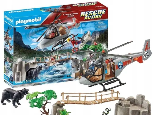 Миссия вертолета Playmobil 70663 в каньоне