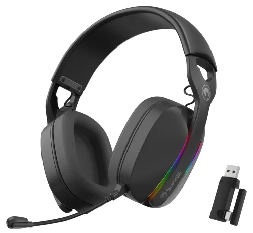 Słuchawki bezprzewodowe z mikrofonem Marvo Pulz 70W Nauszne Czarny