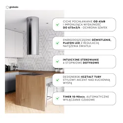 Okap Globalo Heweno Isola 39.2 Inox