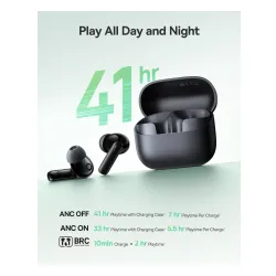 Słuchawki bezprzewodowe Baseus Bass BP1 NC Doknałowe Bluetooth 6.0 Niebieski