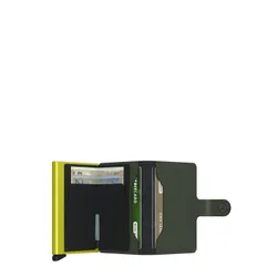 Secrid Miniwallet Mat-yeşil / kireç Kompakt RFID Cüzdanı