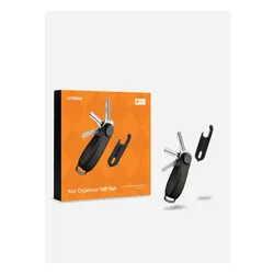 Zestaw Orbitkey - organizer do kluczy Crazy Horse Leather + Multitool V2 - black / orange stitching