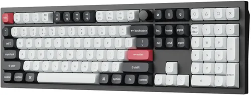 Klawiatura KEYCHRON Q6 HE Wireless Switch Gateron Double-Rail Magnetic Nebula Czarno-biało-czerwony