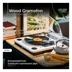 Gramofon ADLER AD 1914 Biały
