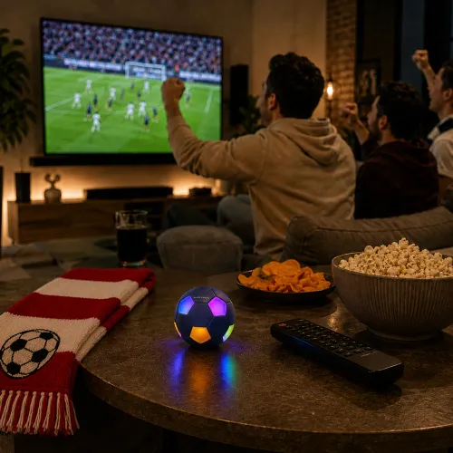 Głośnik Bluetooth Musicmate MM-SB40-N FootballWave LED 5W Niebieski