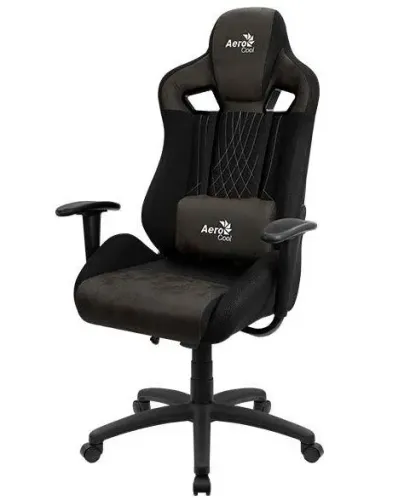 Fotel Aerocool EARL AeroSuede Gamingowy do 150kg Skóra Eco Tkanina Iron Black