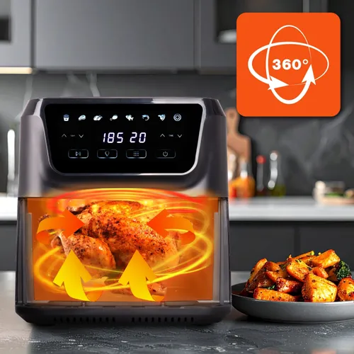 Air Fryer Frytkownica beztłuszczowa ELDOM FR60 Friko 8l z okienkiem do obserwacji postępów gotowania