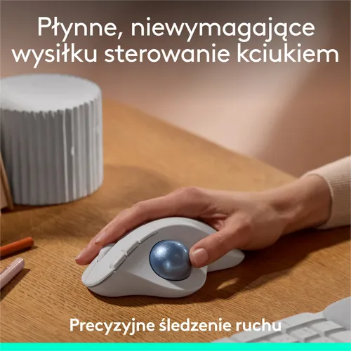 Myszka Logitech M575S bezprzewodowa biała