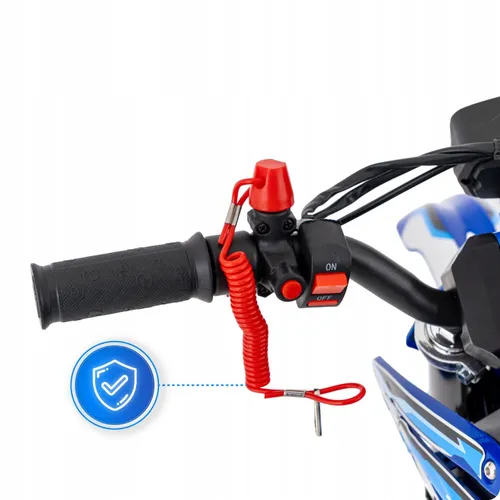 Cross spalinowy dla dzieci 49CC motocykl na akumulator e-start LED 35km/h