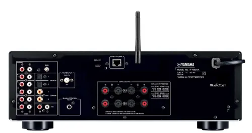 Zestaw stereo Yamaha R-N600A (srebrny), Indiana Line Nota 550 X (orzech)