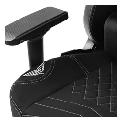 Fotel GAMVIS Elite 2.0 XL Basic Czarny (białe elementy)