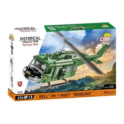 Klocki Cobi 2423 Historical Collection Vietnam War Wojna w Wietnamie Helikopter Bell UH-1 Huey Iroquois 656 klocków