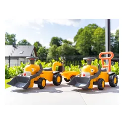 Falk Jeździk Traktor Komatsu z Łyżką Koparką i Przyczepą od 1-3 Lat
