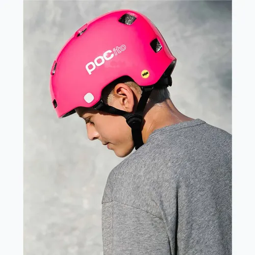 Kask rowerowy dziecięcy POC Pocito Crane MIPS Jr fluorescent pink 9085