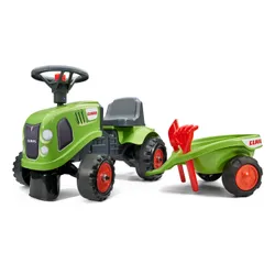Falk Traktorek Baby Claas Zielony z Przyczepką + akc. od 1-3 lat