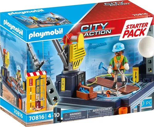 Vinçli Playmobil inşaat alanı (70816)