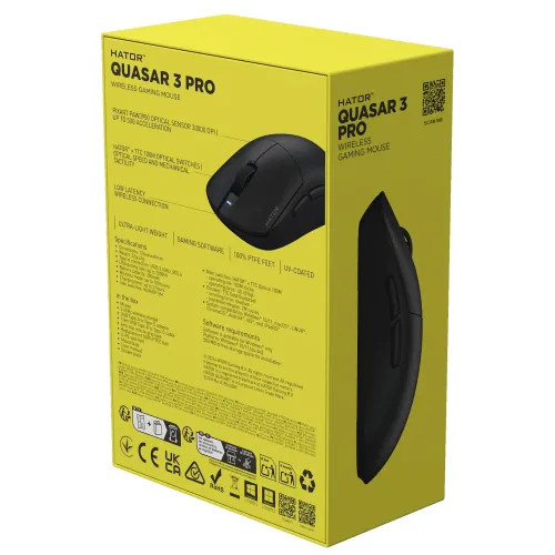 Myszka gamingowa Hator Quasar 3 Pro Wireless Czarny
