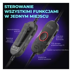 Słuchawki przewodowe z mikrofonem Fifine AmpliGame H16 Nauszne Czarny