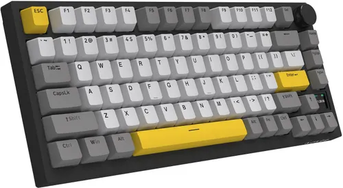 Klawiatura AJAZZ AK820 Pro RGB Hot Swap Flying Fish Switch Czarno-szaro-żółty