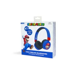 Słuchawki bezprzewodowe z mikrofonem OTL Technologies Super Mario Kids Wireless Dla Dzieci Nauszne Niebiesko-czarny