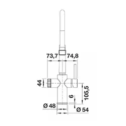 Bateria BLANCO Catris-S Flexo Filter PVD 526706 Czarny/srebrny