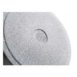 Garnek granite szary 24 cm do gotowania POKRYWKA 4,3 L jedzenia obiadu