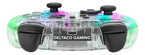 Pad Deltaco GAM-149-T do Nintendo Switch, PC Bezprzewodowy Transparent