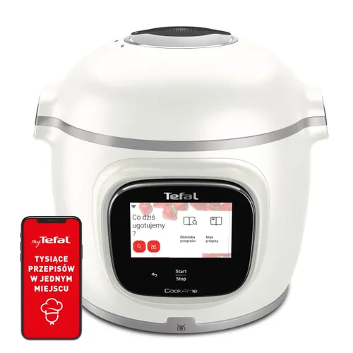 Multicooker TEFAL Cook4me Touch Pro CY943130 (Wi-Fi) z wbudowaną wagą + Torba transportowa TEFAL XA607800 oraz dostępem do ponad 1000 darmowych przepisów