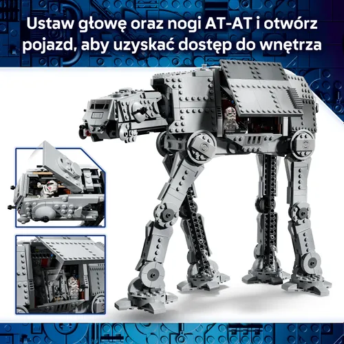 LEGO Star Wars 75454 Mandalorian AT-AT Resztek Imperium, zestaw klocków 10+