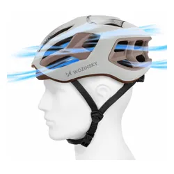 Kask rowerowy WOZINSKY HT-68TL Biały Szosowy (rozmiar L)