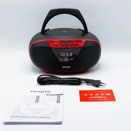 Radioodtwarzacz Aiwa Boombox BBTU-400RD Bluetooth Czerwpny