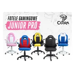 Fotel COBRA Junior Pro CRF2304 7.1T Różowo-biały