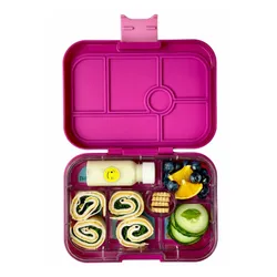 Szczelna średnia śniadaniówka Yumbox Original - malibu purple / mermaid tray