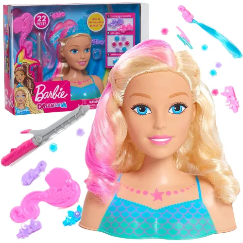 Lalka Barbie Głowa do stylizacji Dreamtopia Syrenka 62625