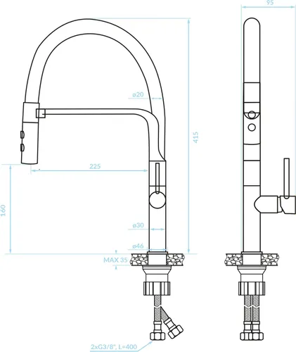 Bateria KUCHINOX Siluetto BQU B78D Czarny